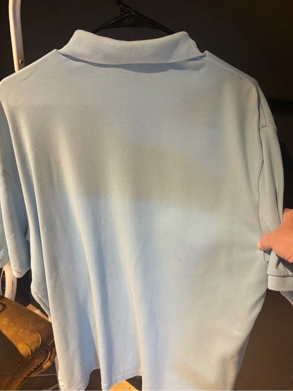 Ralph Lauren Men's Polo Shirt in Light Blue with Orange Pony